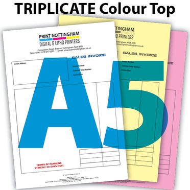 3 PART NCR Pads and Books Colour Top A5 x2