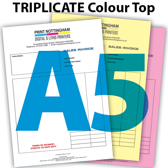 3 PART NCR Pads and Books Colour Top A5 x2